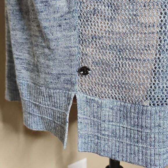 Lululemon Well Being Crew Sweater Linen Heathered Speckle Petrol Blue Medium - Picture 6 of 9